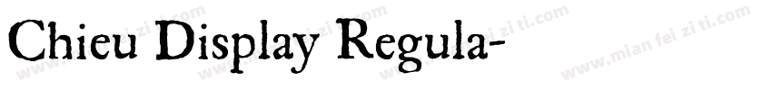 Chieu Display Regula字体转换